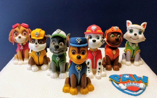 Rettungshunde aus Fondant aus der Serie Paw Patrol