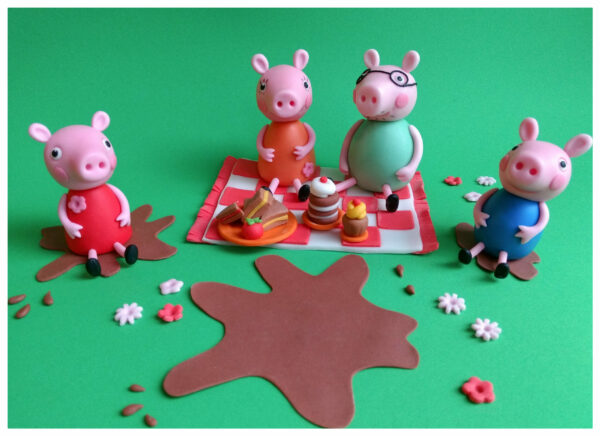 Peppa Wutz und Familie beim Picknick, Tortenfiguren