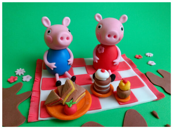 George und Peppa Wutz beim Picknick Figuren