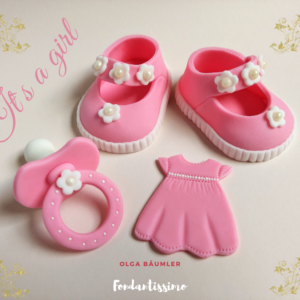 Tortenfiguren Babyschuhe Mädchen